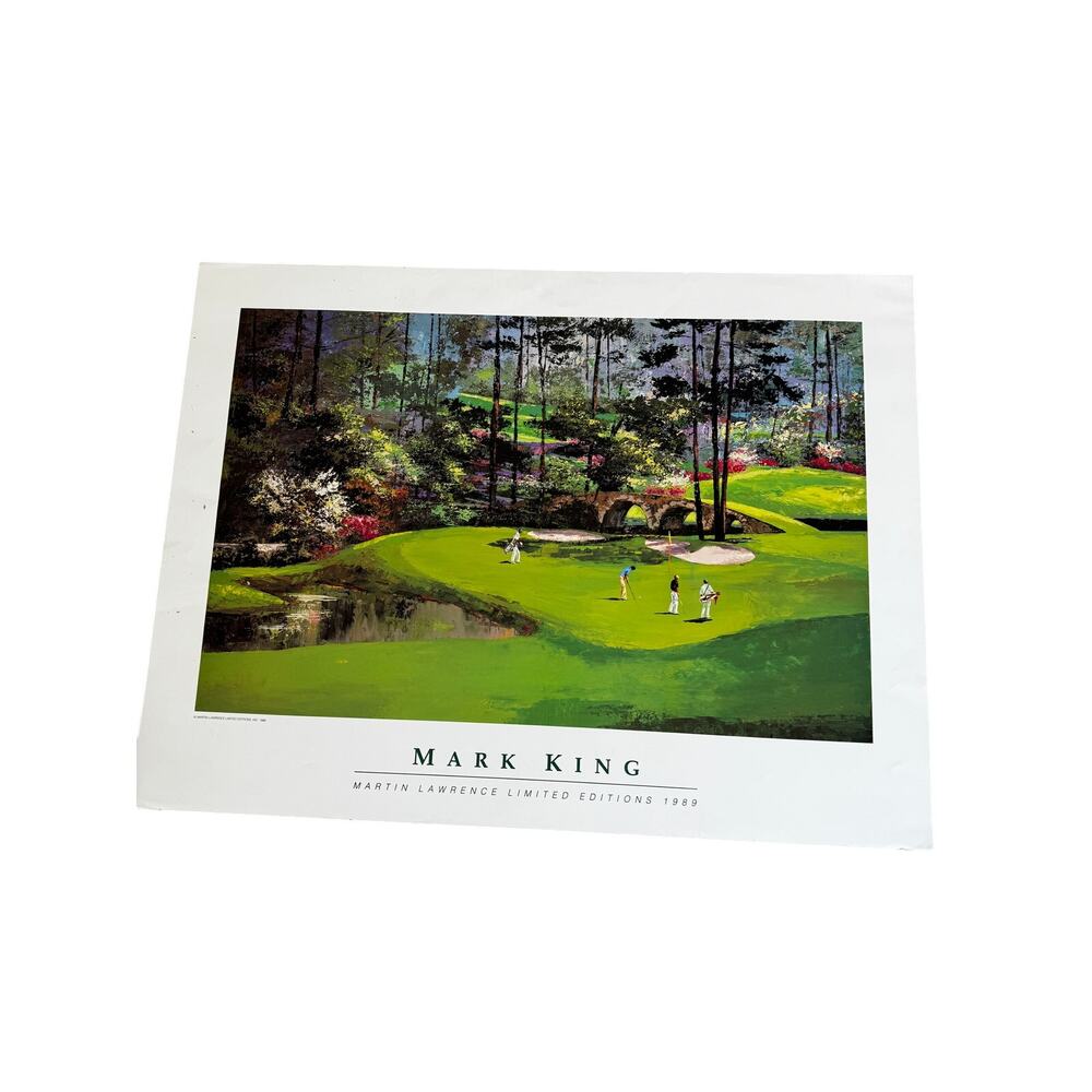 3 Vintage Martin Lawrence Golf Prints Augusta Georgia George Rice Printing